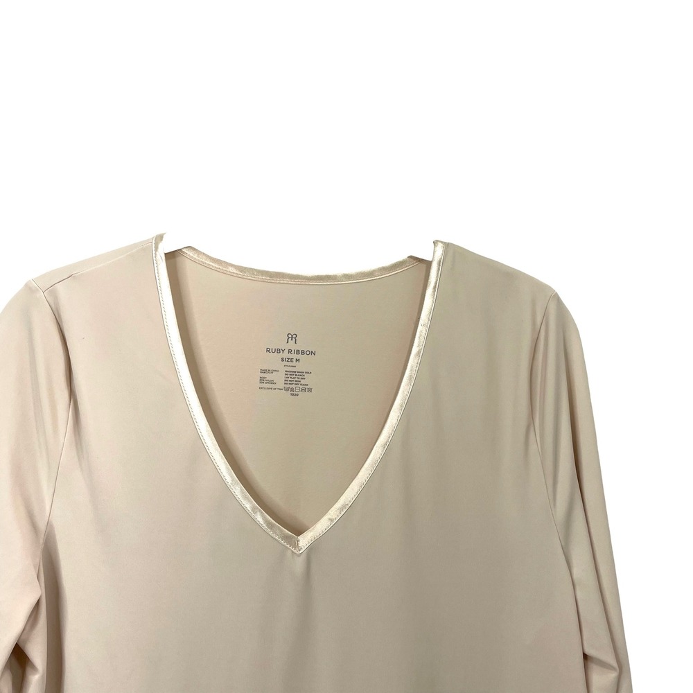 Ruby Ribbon Tan Nude Undergarment Top Shirt Size … - image 2